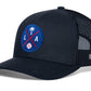 Los Angeles Baseball Trucker Hat  |  Blue LA X Snapback