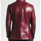 Louie Red Leather Jacket - Leather Jacket for Men Red