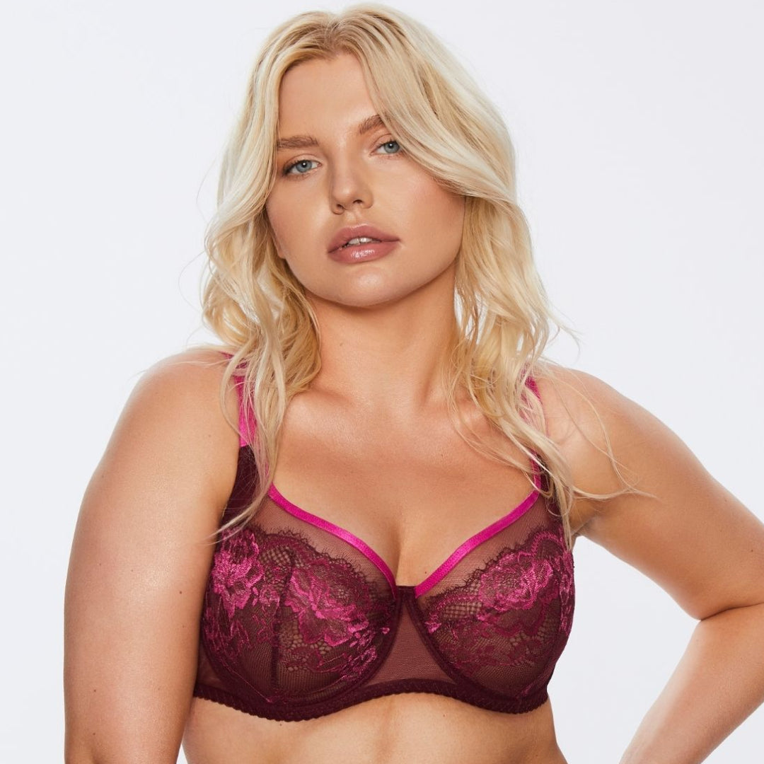 Kinga Love Promise Sheer Mesh Full Figure Lace Bra-0