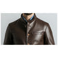 Lucas Leather Brown Jacket - Men Leather Jacket Brown