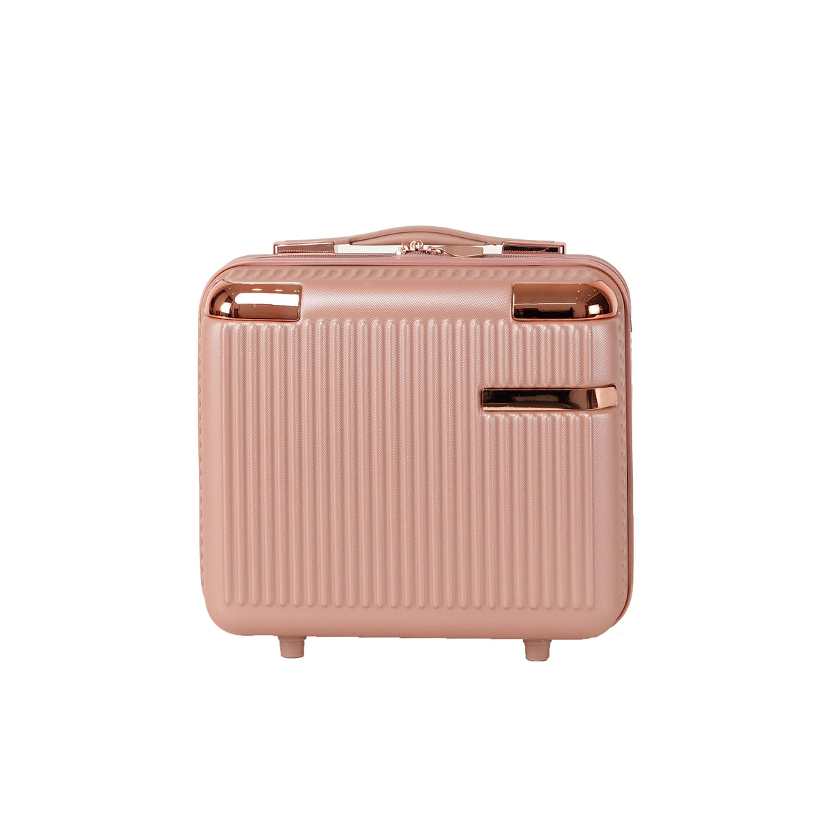HouseOfZazla 4-piece rose gold hard ABS luggage set with 360° dual rotating wheels