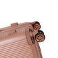 HouseOfZazla 4-piece rose gold hard ABS luggage set with 360° dual rotating wheels