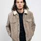 Luke Men's Faux Shearling Suede Trucker Jacket