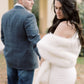 Ivory / White Fur Shawl (Lilian Ivy03)