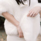 Ivory / White Fur Shawl (Lilian Ivy03)