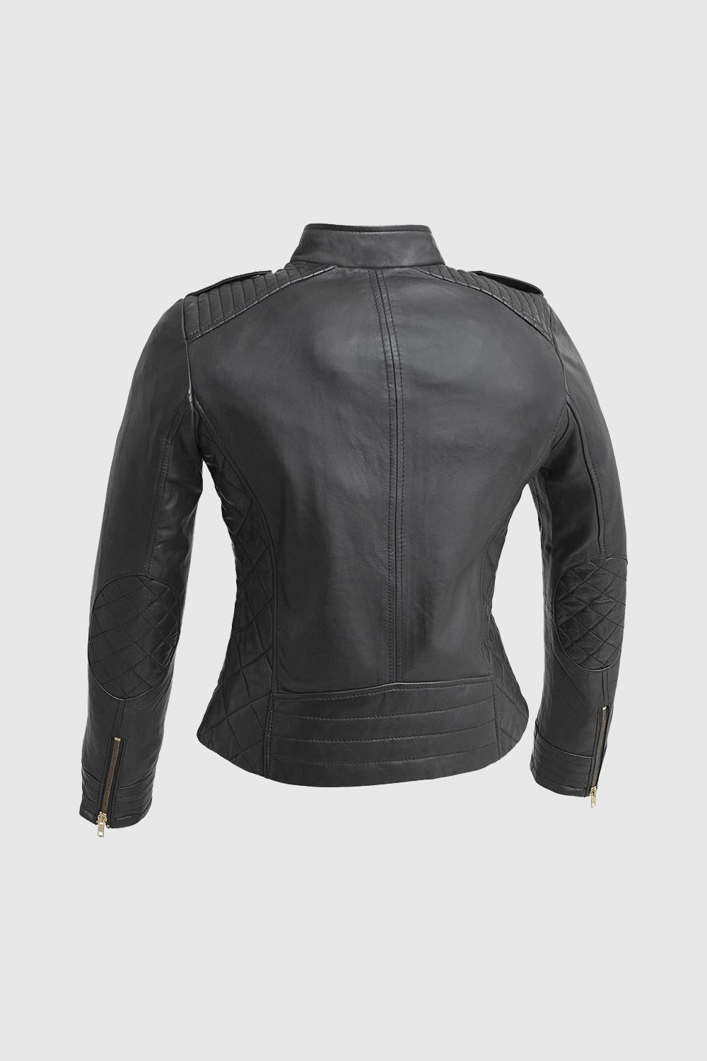 Whet Blu NYC Alessandra women's lambskin moto jacket, back view
