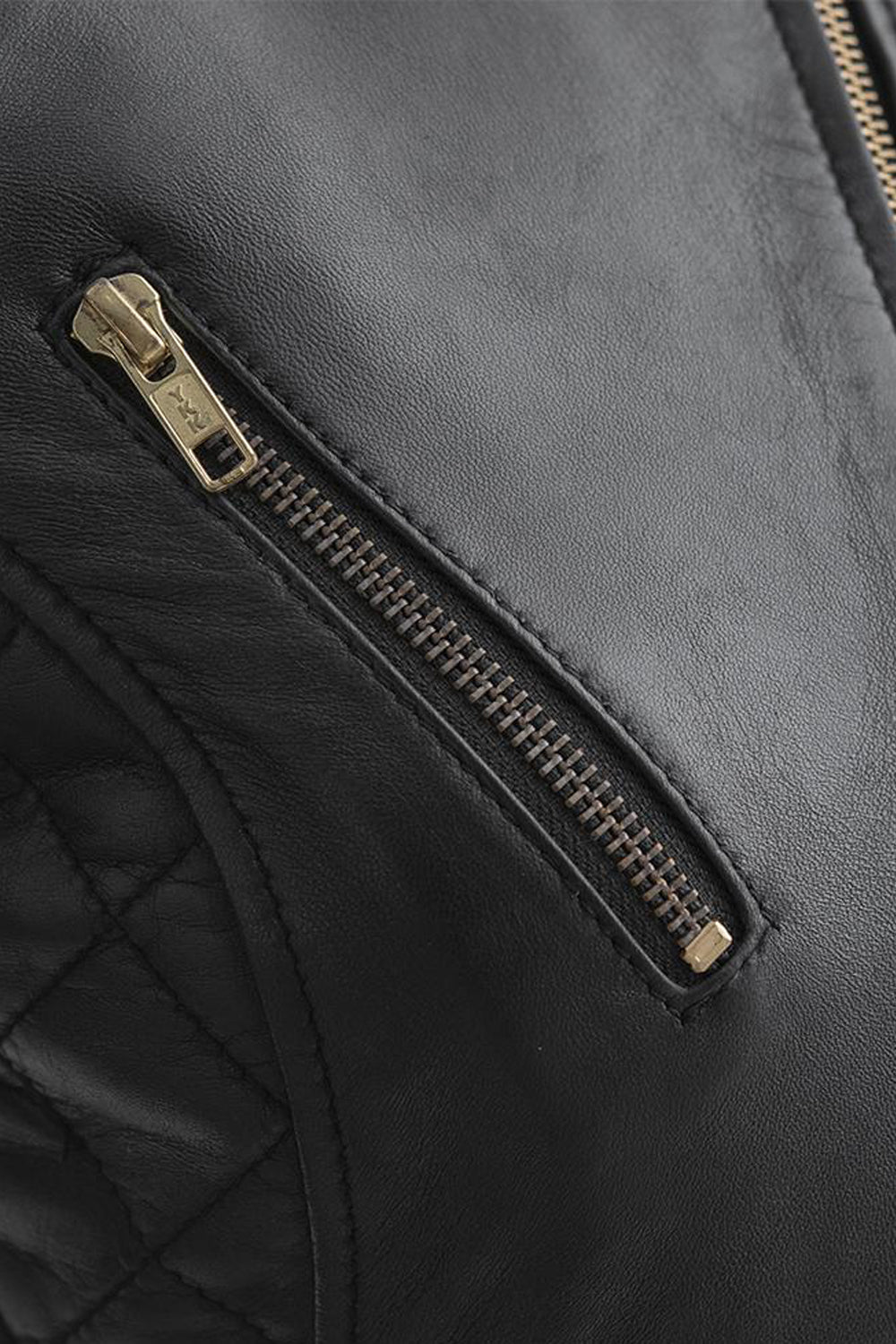 Whet Blu NYC Alessandra women's lambskin moto jacket with zippered pocket detail