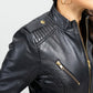 Whet Blu NYC Alessandra women's lambskin moto leather jacket, upper view