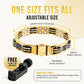 Carbon Fiber Magnetic Bracelet for Men (Gold)