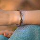 Curb Chain Inlay Copper Cuff Magnetic Therapy Bracelet for Men & Women