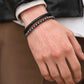 High Power Hematite Bead & Leather Magnetic Bracelet