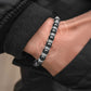 High Power Magnetic Hematite Bracelet Silver Titan