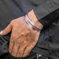 Stamped Native Magnetic Copper Bracelet Cuff for Men