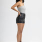 Whet Blu NYC Maleni women's leather shorts, side view