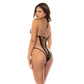 Mapale Lattice Sheer Mesh Lace-Up Body