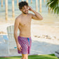 Marina Pinstripe, Blaze and Tide Hybrid Short, Compression Lined Swim and Resort Trunk