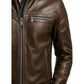 Mateo Leather Brown Jacket - Men Leather Jacket Brown