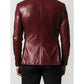 Mateo Men’s Maroon Premium Leather Blazer