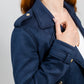 Megan Women's Draped Faux Suede Jacket