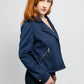 Megan Women's Draped Faux Suede Jacket