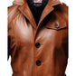 Men’s Vintage Tan Brown Leather Coat – Leather Long Coat