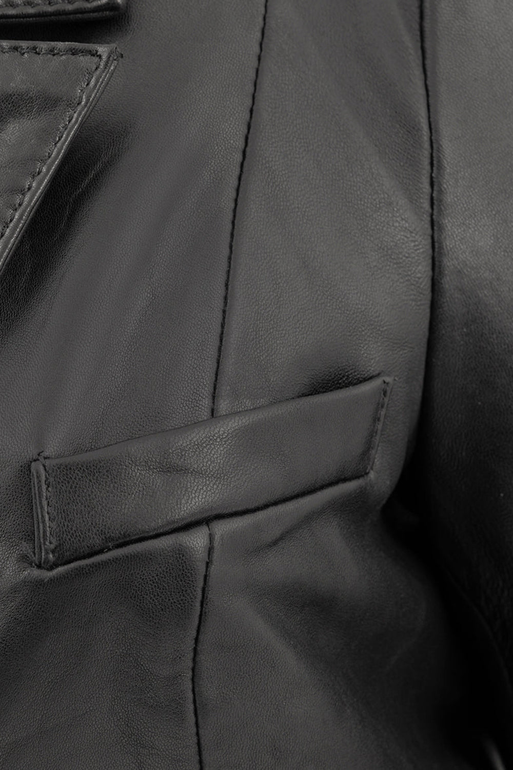Whet Blu NYC Mia women's New Zealand lambskin leather jacket pocket view