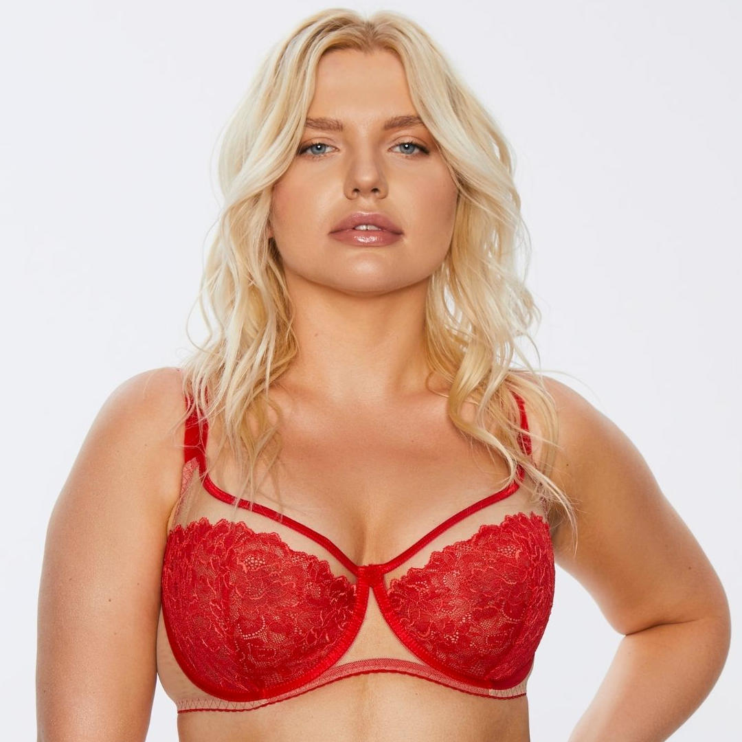 Kinga Mind Love Sheer Mesh Full Busted Lace Bra-0