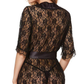 Lace Short Sleeve Lingerie Robe
