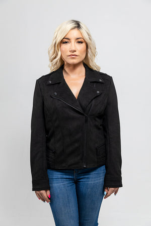 Molly Women's Faux Suede Moto Jacket