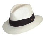 HatCountry Scala Sausalito Toyo straw fedora hat in natural tan with a classic pinched crown and brim