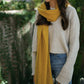 Mustard Handloom Cashmere Scarf