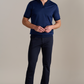 Short Sleeve Sweater Polo Solid // Navy