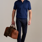 Short Sleeve Sweater Polo Solid // Navy