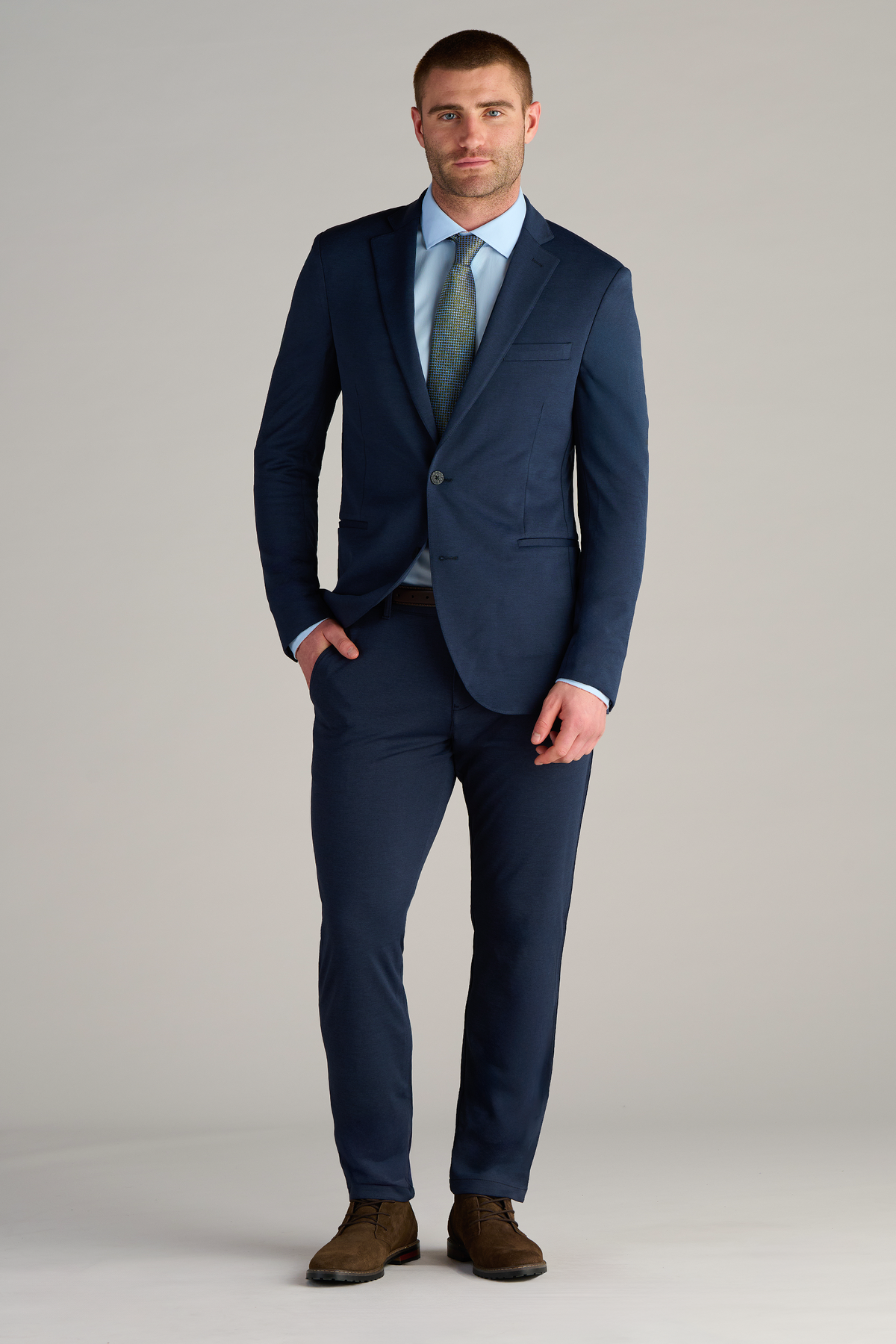 Circular Knit Blazer // Heather Navy