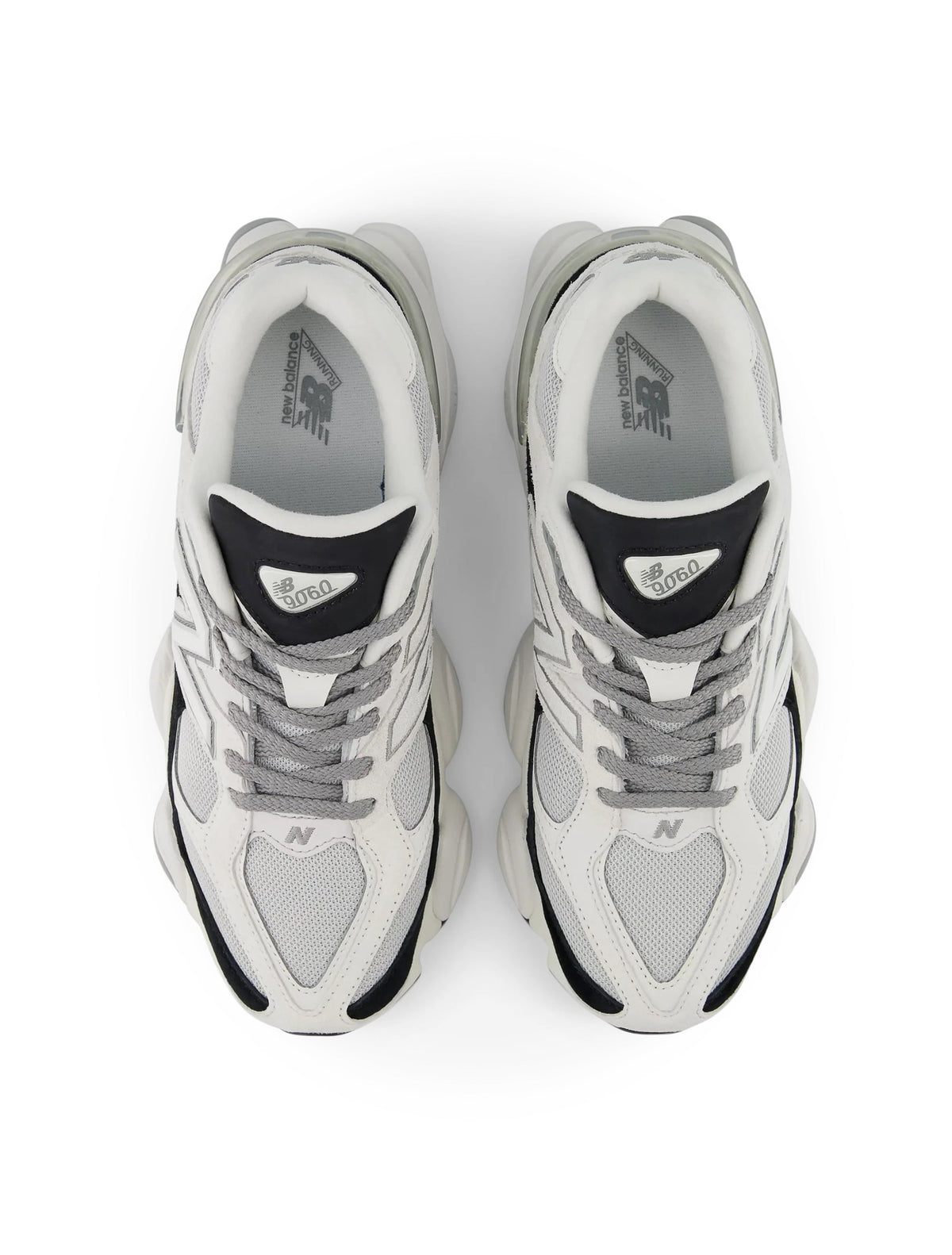 New Balance Men's 9060 Lifestyle Shoes in white and black, stylish footwear with a modern design and comfortable fit.