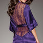 Satin Robe with Lace