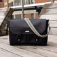 Carry Courage NOMAD messenger bag in coal black with adjustable strap