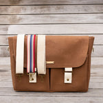 Carry Courage NOMAD SEPIA strap collection featuring adjustable straps in warm brown tones