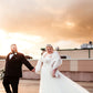 Ivory With Black Tips Fur Shawl - Plus Size Bride (Lilian Wht03)