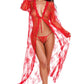 Long Lace Flyaway Robe
