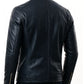 Oliver Black Leather Jacket - Men Leather Jacket Black