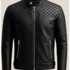 Ollie Black Leather Jacket - Men Leather Jacket Black - Black
