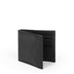 Deux Mains Shotgun Wallet For Him in black leather, side view