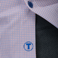 Long Sleeve Button Down Polo Dot // Orange Blue