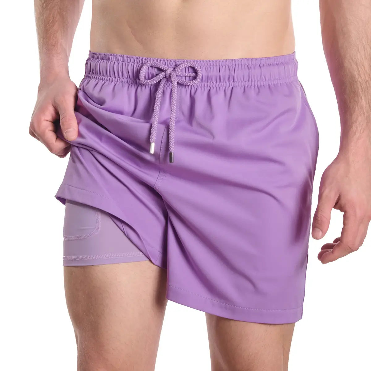 Capelle Miami Orchid Bay Hybrid Short with compression lining, solid swim and resort trunk, lightweight and comfortable for beach or pool.