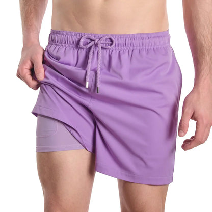 Capelle Miami Orchid Bay Hybrid Short with compression lining, solid swim and resort trunk, lightweight and comfortable for beach or pool.