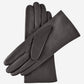 Isabella (charcoal) - Italian lambskin leather gloves with cashmere lining