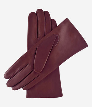 Isabella (cordovan) - Italian lambskin leather gloves with cashmere lining