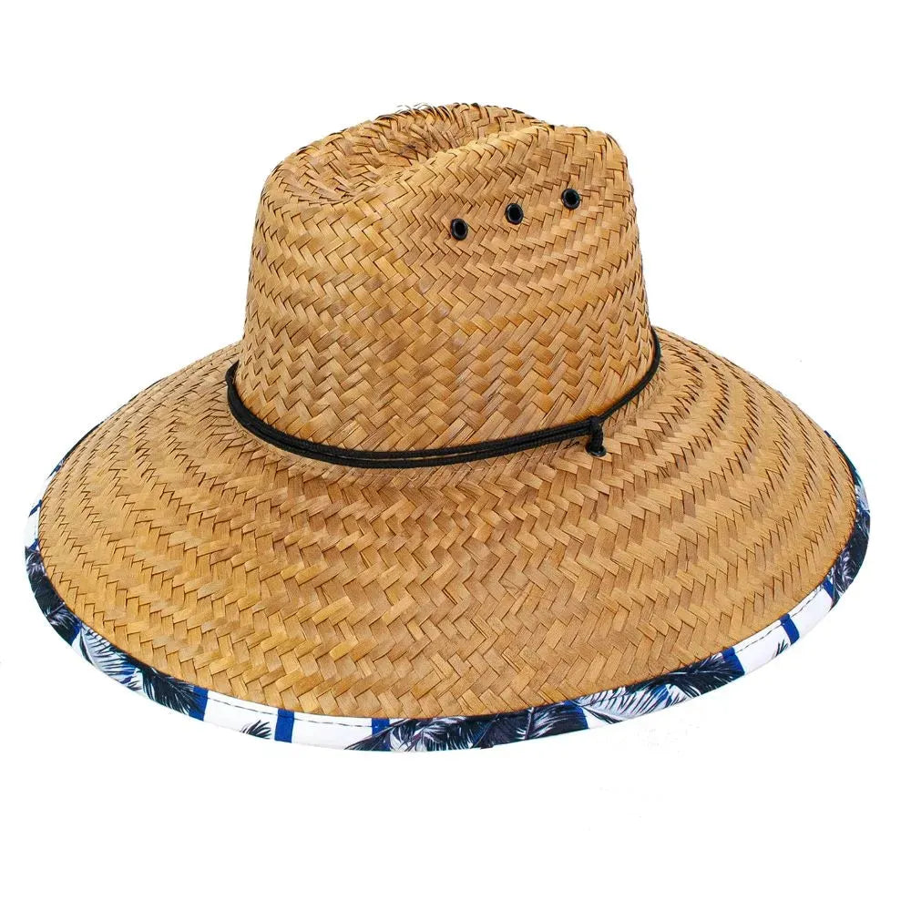 Peter Grimm Palmeras straw lifeguard hat by HatCountry with wide brim and chin cord
