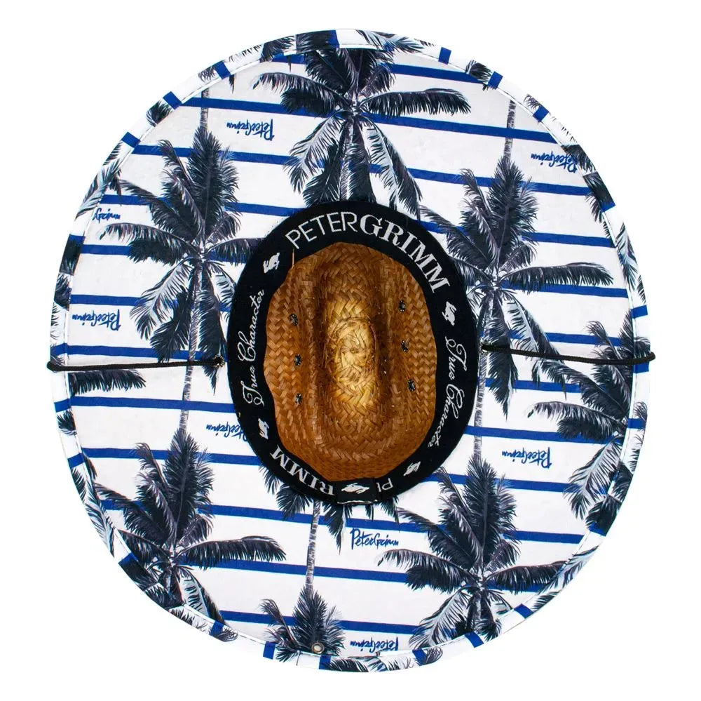 Peter Grimm Palmeras straw lifeguard hat by HatCountry with wide brim and chin cord